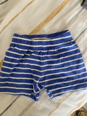 Hanna Andersson Blue Striped Baby Shorts Size 12-18m